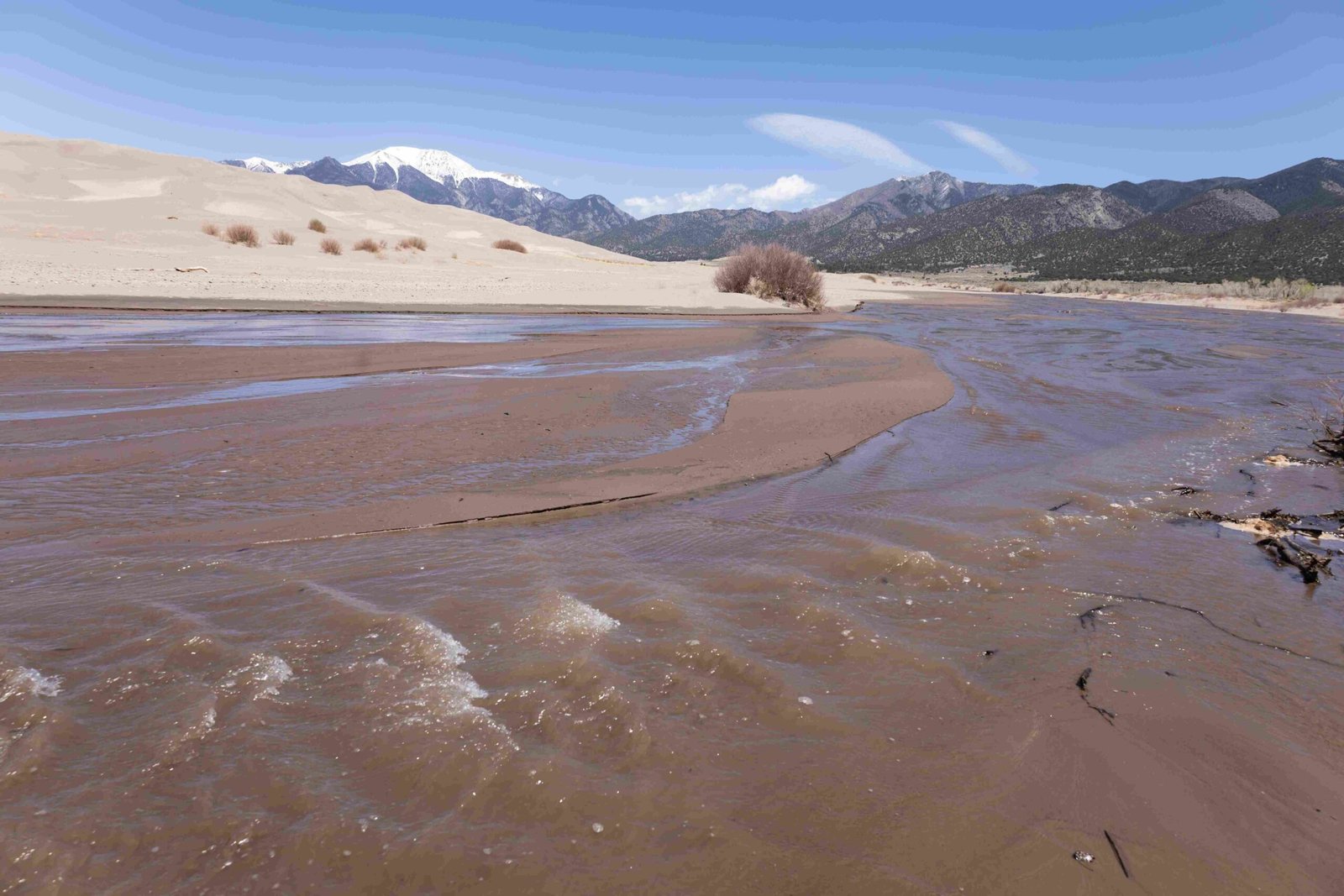 visiting great sand dunes in winter